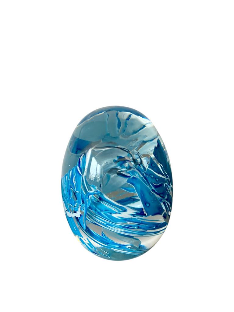 Glazen presse-papier, gesigneerd Louis Leloup., Antiek en Kunst, Antiek | Glaswerk en Kristal, Ophalen of Verzenden