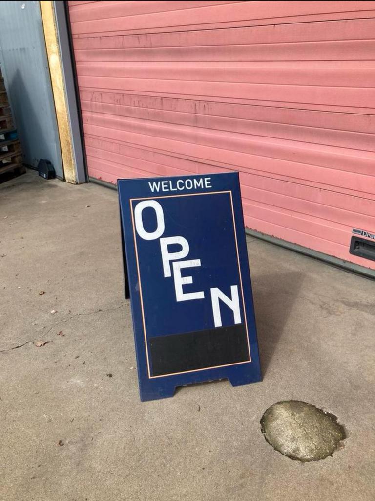 Open bord reclame bord paneel sign winkel open, Enlèvement