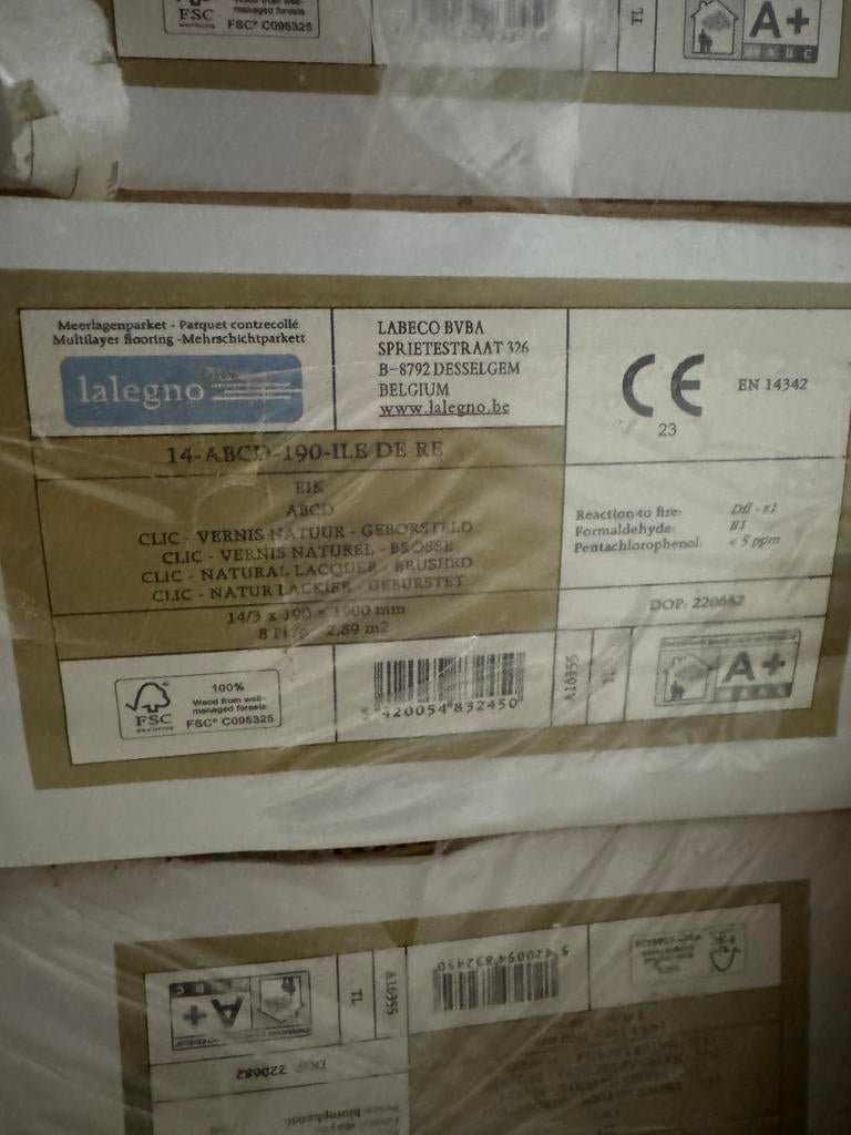 Parquet chêne Lalegno neuf – 40 m² – qualité premium, Enlèvement, Neuf, 25 à 50 m², Parquet