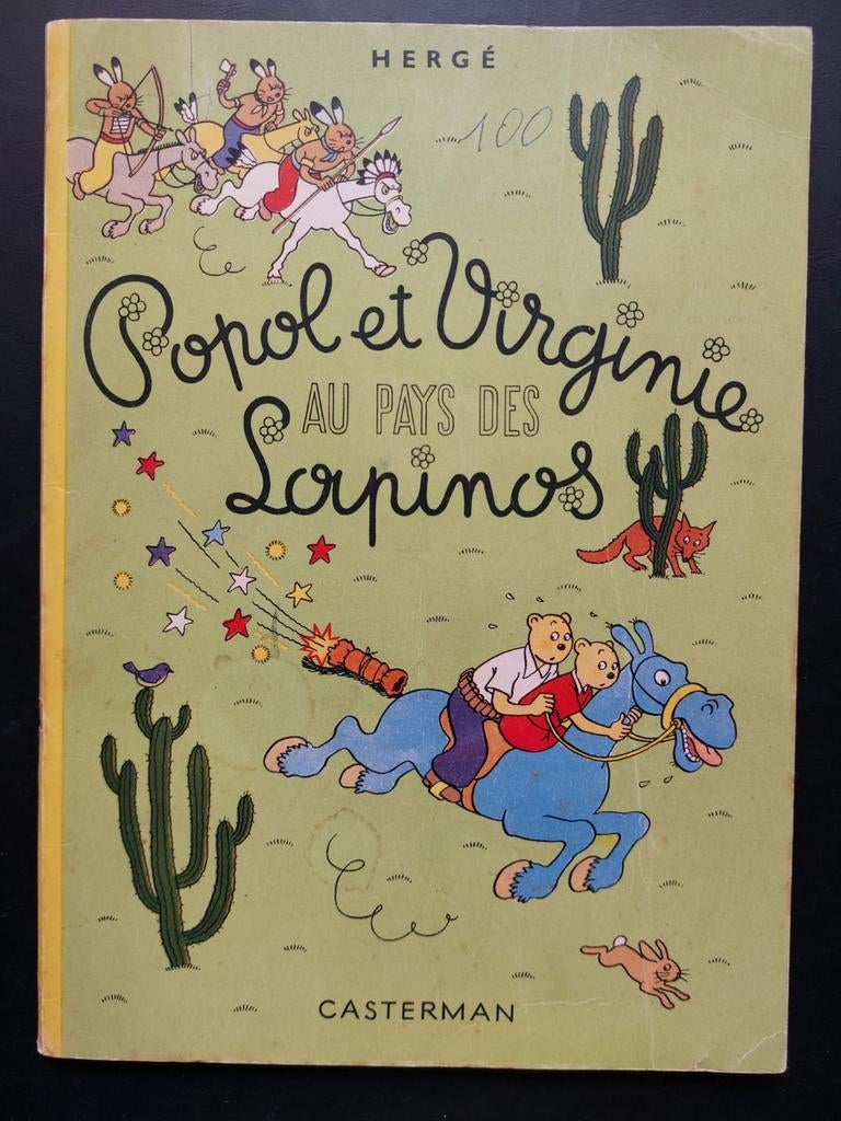 TINTIN HERGÉ popol et Virginie au pays des lapinos1952, Livres, BD, Enlèvement ou Envoi