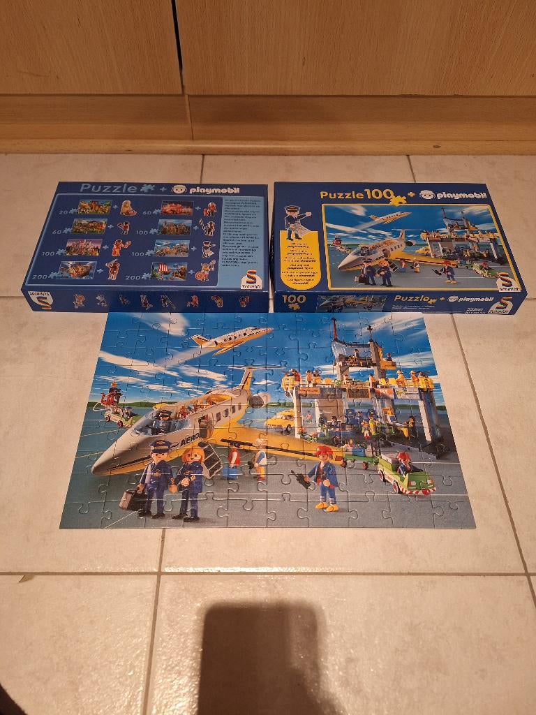 Playmobil Airport Puzzle 100 pièces, Enlèvement ou Envoi, Moins de 500 pièces, Utilisé, Puzzle
