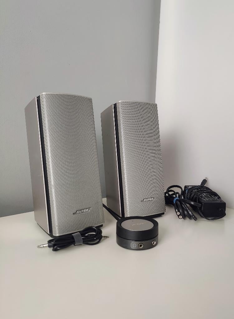 Bose Companion 20 — Premium pc-audiosysteem + Jack kabel, Computers en Software, Pc speakers, Ophalen of Verzenden, Gebruikt, Audiokanaal 2