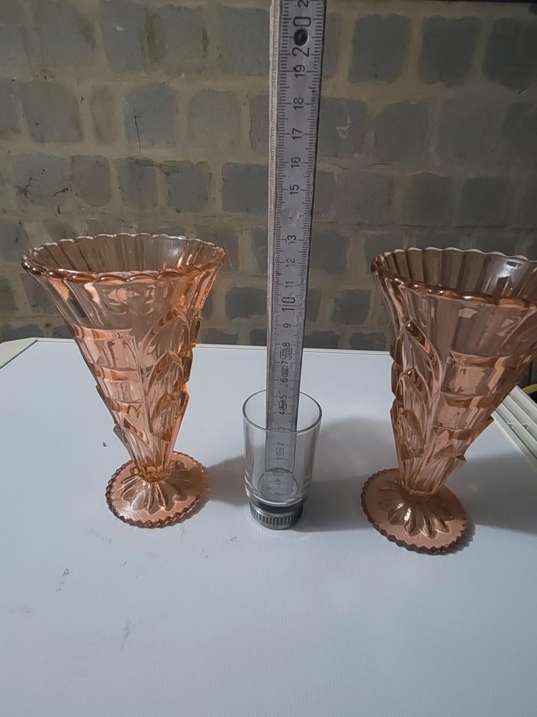 Vases Art déco Luxval Roseline Val Saint Lambert, Antiquités & Art, Enlèvement