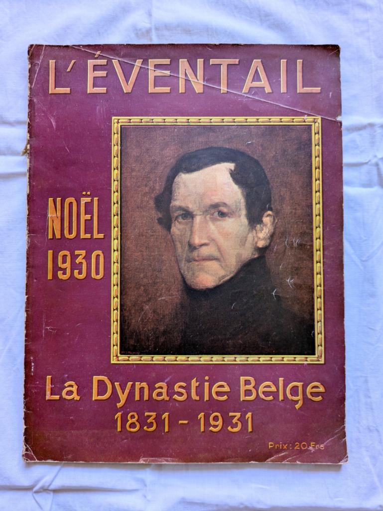 Revue ancienne L'Eventail Noël 1930 dynastie belge, Collections, Enlèvement ou Envoi, 1920 à 1940, Journal ou Magazine