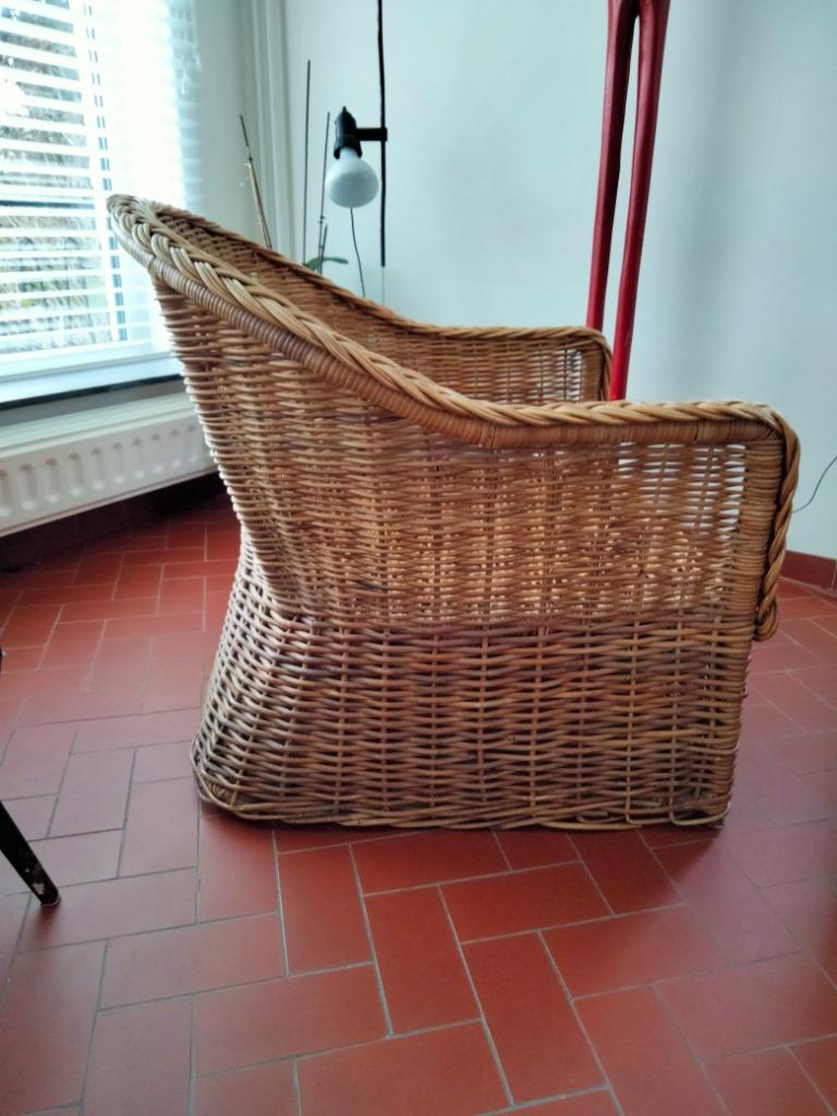 RARE  Large Fauteuil en Osier ( ALSEMBERG ), Enlèvement