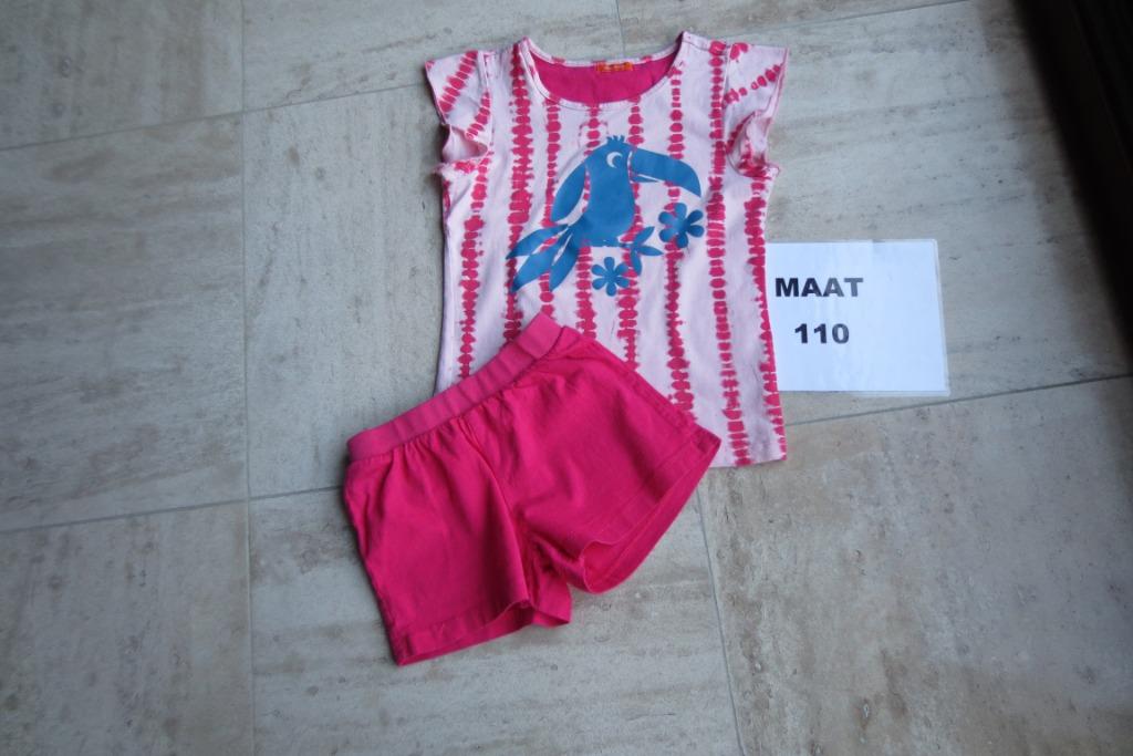 Set short &shirt KM Hema 110/116 F6135, Kinderen en Baby's, Kinderkleding | Maat 110, Ophalen of Verzenden, Hema, Meisje, Setje