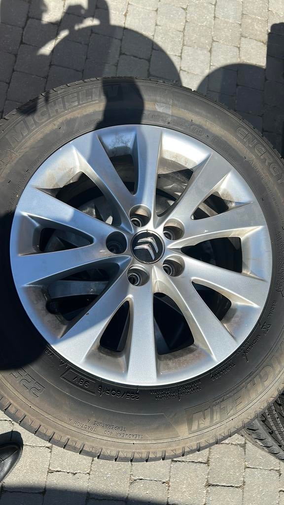 4 jantes-pneus Citroën - PSA, Auto-onderdelen, Banden en Velgen, Ophalen, Gebruikt, 16 inch, Banden en Velgen