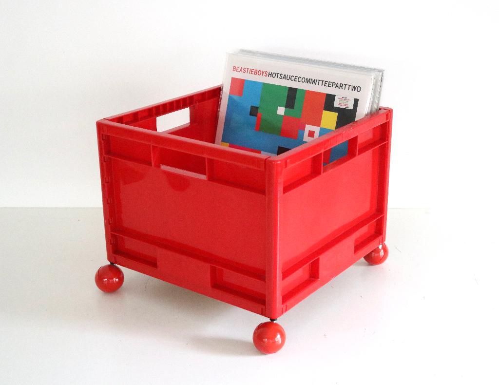 Vintage Ikea Märd opbergkrat opbergbox - Vinyl Crate Memphis, Ophalen of Verzenden, Zo goed als nieuw