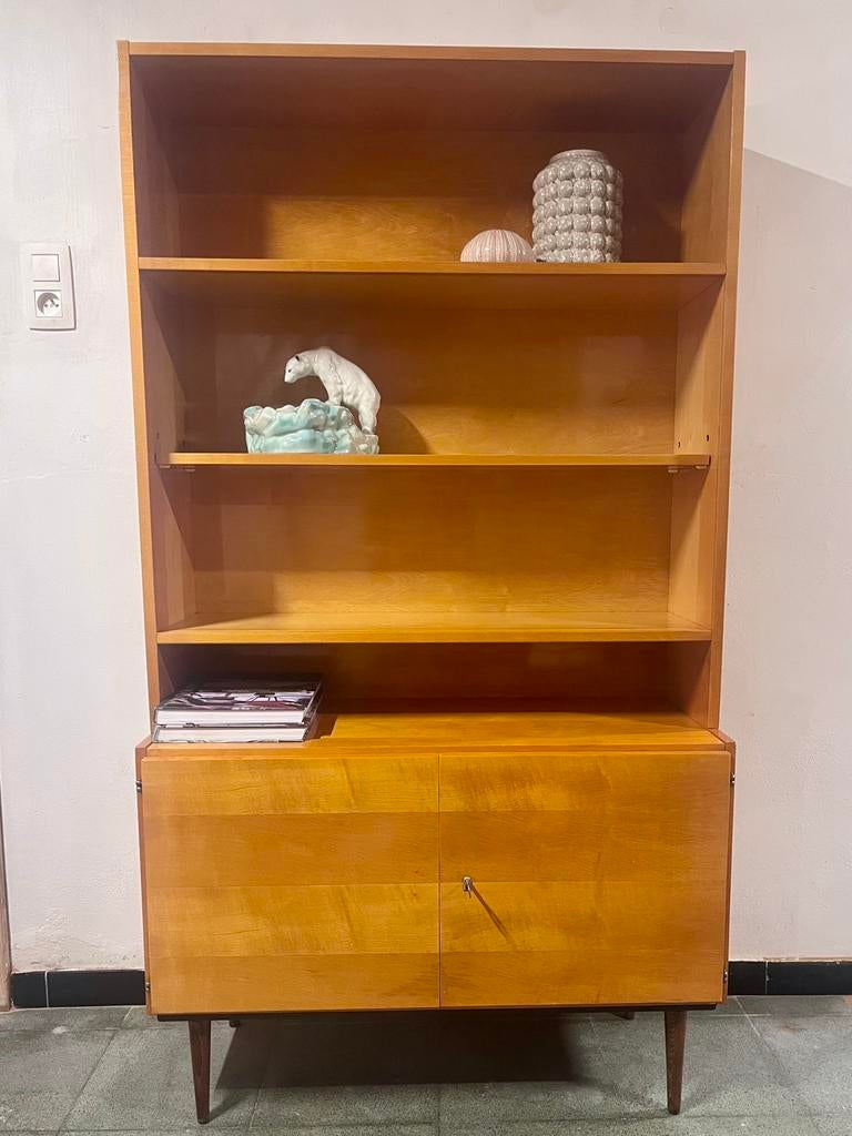 Mid Century boekenkast/vitrine, Ophalen, Zo goed als nieuw