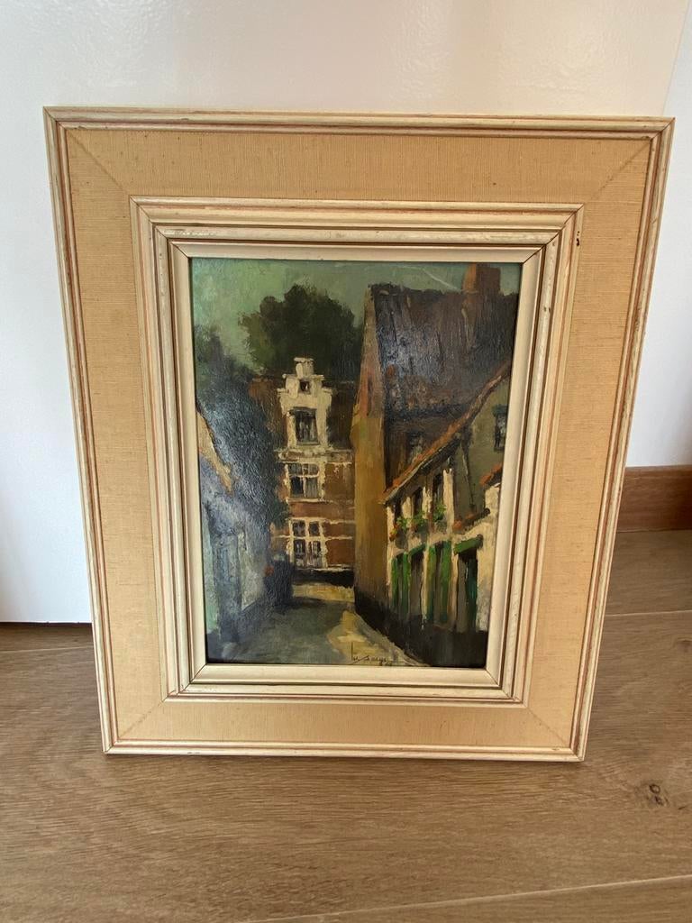 Tableau ancien signé Isodore Saeys - peinture à l’huile, Antiquités & Art, Enlèvement