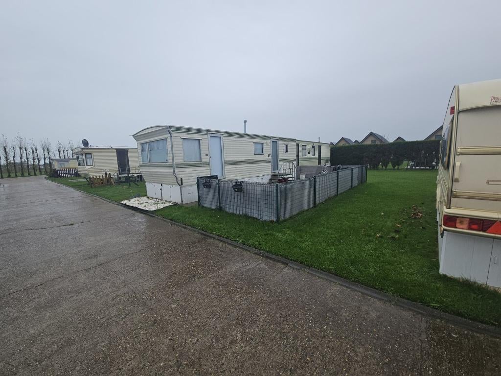 stacaravan te bredene te koop, Caravans en Kamperen, Stacaravans, Tot en met 3