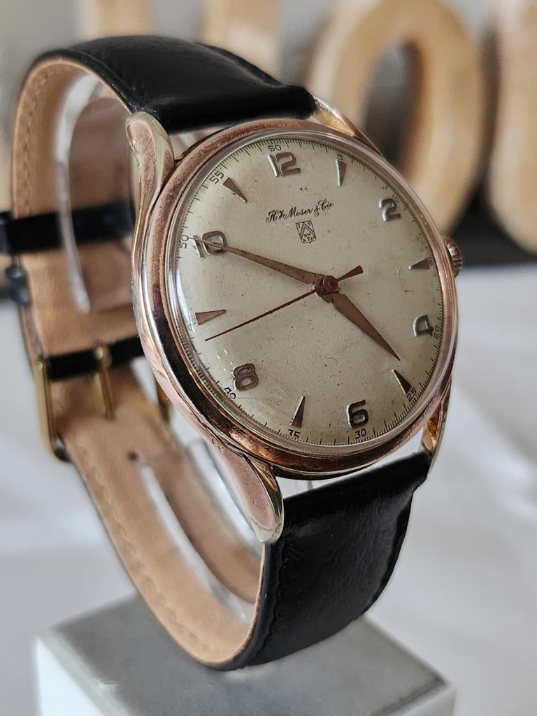 Hy.Moser & Cie 1940 rare, Or, Or