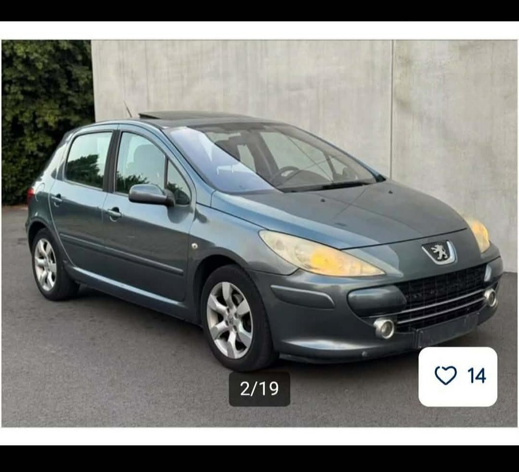 307 2.0 i 16v automatique, Autos, Cuir, Argent ou Gris, Achat, Toit ouvrant