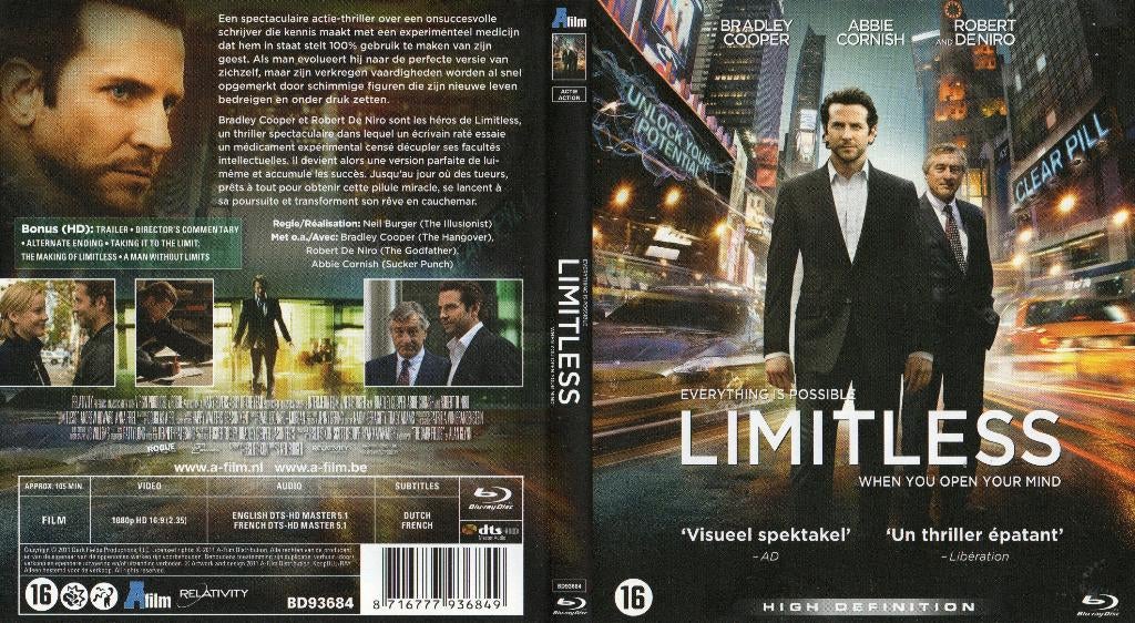 limitless (blu-ray) neuf, Enlèvement ou Envoi, Comme neuf, Thrillers et Policier