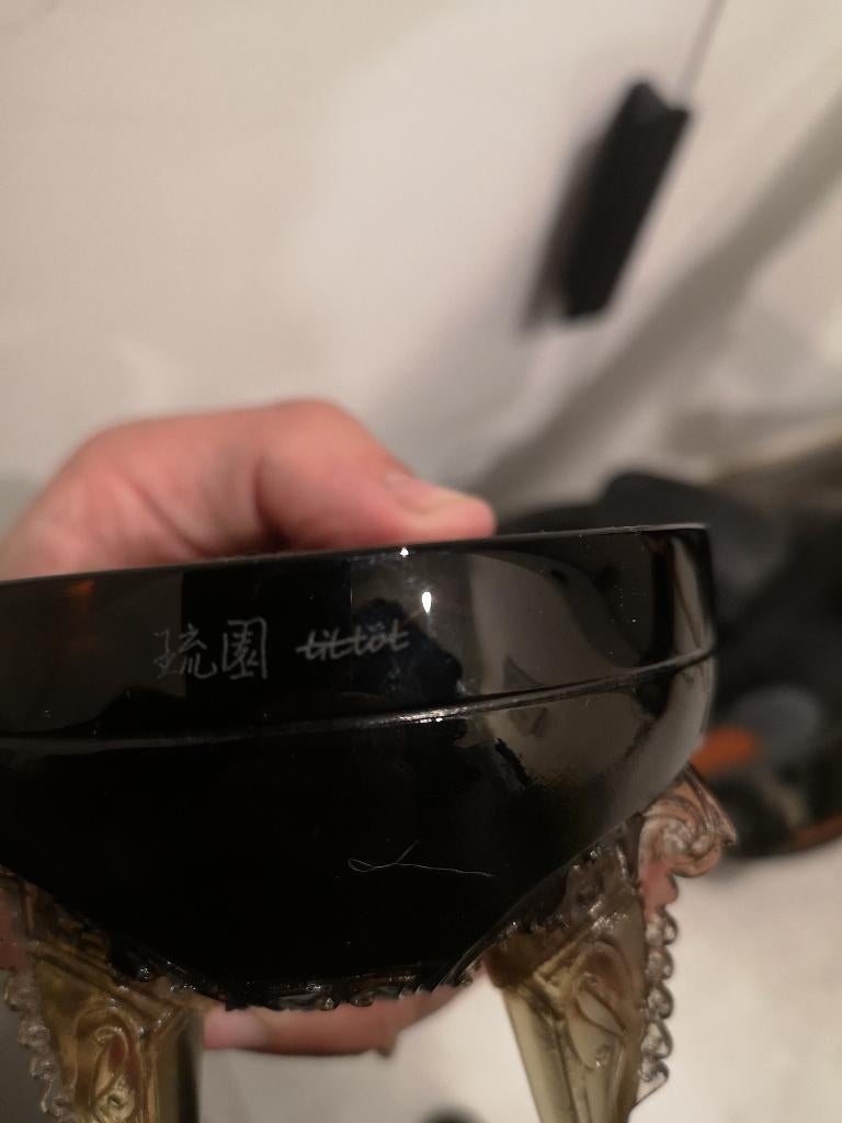 Antiek papierhouder chinees glas, Antiek en Kunst, Ophalen