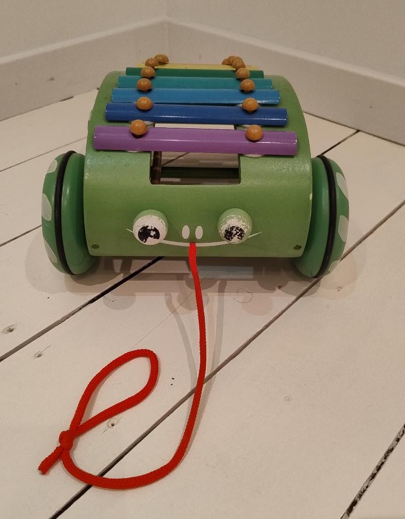 JANOD xylofoon houten schildpad, Kinderen en Baby's, Speelgoed | Houten speelgoed, Ophalen of Verzenden, Gebruikt, Duw- of Trekspeelgoed