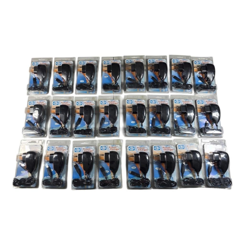 24 pièces Chargeur de voyage + adaptateur micro USB et USB-C, Télécoms, Enlèvement ou Envoi, Neuf, Autres marques