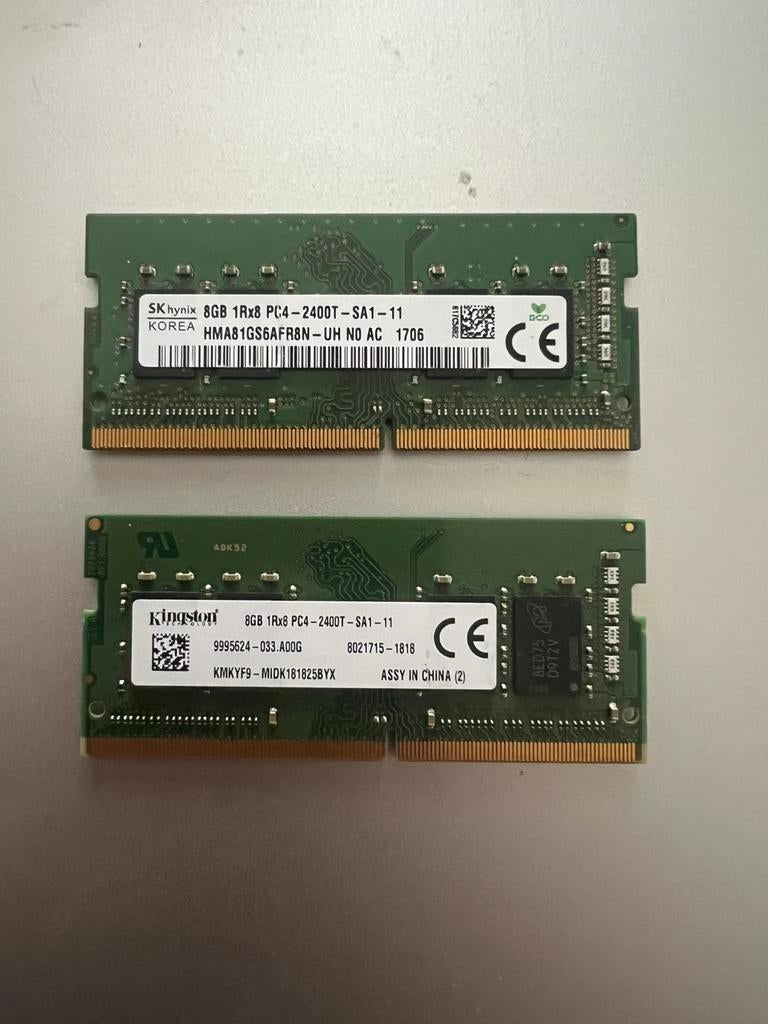 DDR4 2x 8GB sodimm 2400, Computers en Software, RAM geheugen, Ophalen, Zo goed als nieuw, DDR4
