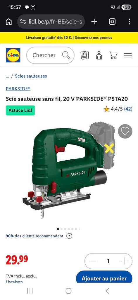 Lidl draadloze decoupeerzaag, Decoupeerzaag