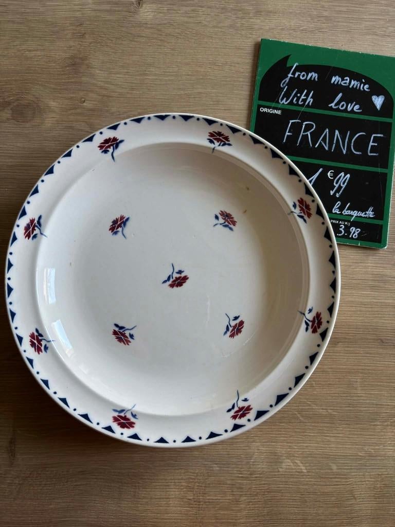 plat creux rond vaisselle vintage Ignace Moulin des Loups, Maison & Meubles, Enlèvement ou Envoi, Céramique, Utilisé, Autres styles