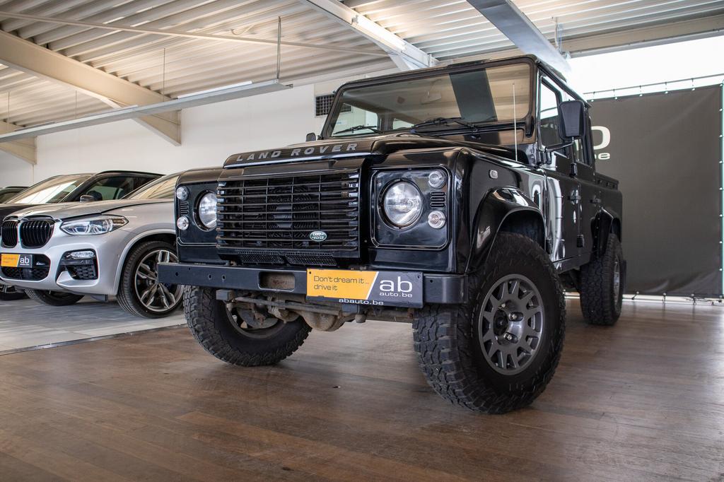 Land Rover Defender 110, DOUBLE CAB, CREW CAB, PICK UP, TOT, Auto's, Land Rover, 122 pk, USB, Zwart, 4 cilinders