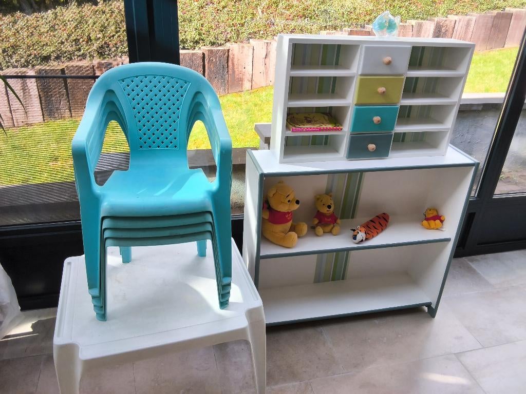 Meuble de rangement bibliothèque enfants en bois massif, 105 cm ou plus, Enlèvement, Utilisé, 75 à 100 cm
