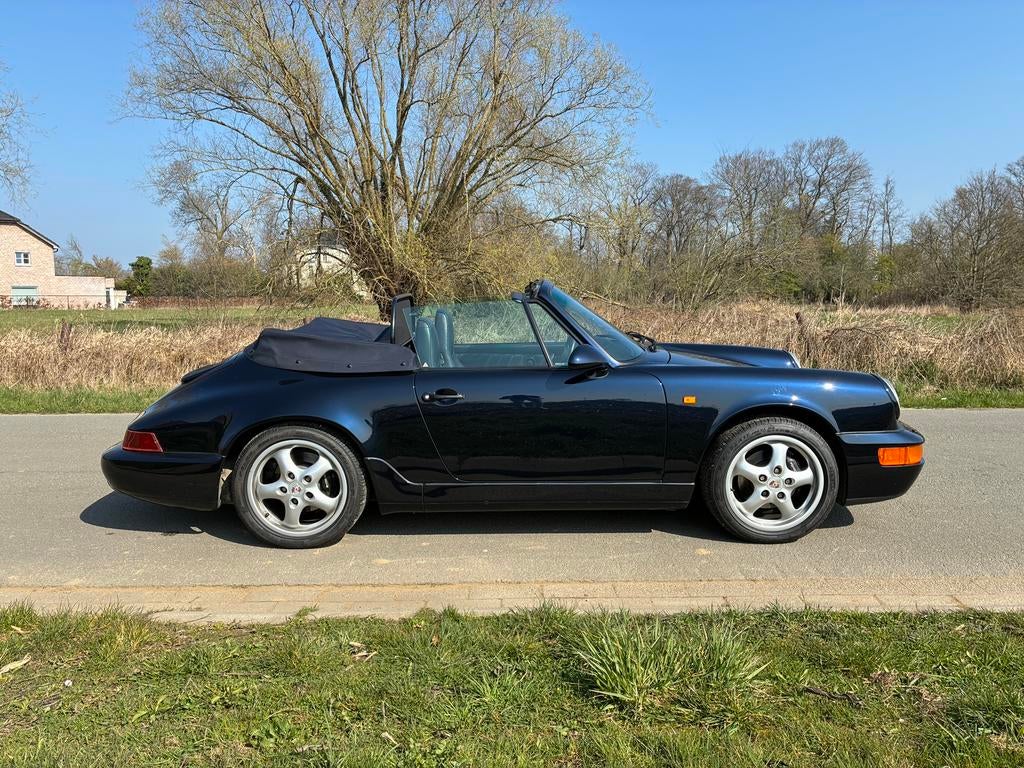Porsche Cabriolet 911 ( 964) triple blue, Achterwielaandrijving, Cabriolet, Blauw, Leder