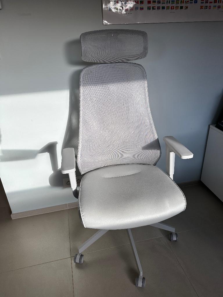 Chaise de bureau IKEA MATCHSPEL, Gris, Chaise de bureau de gaming, Comme neuf, Enlèvement
