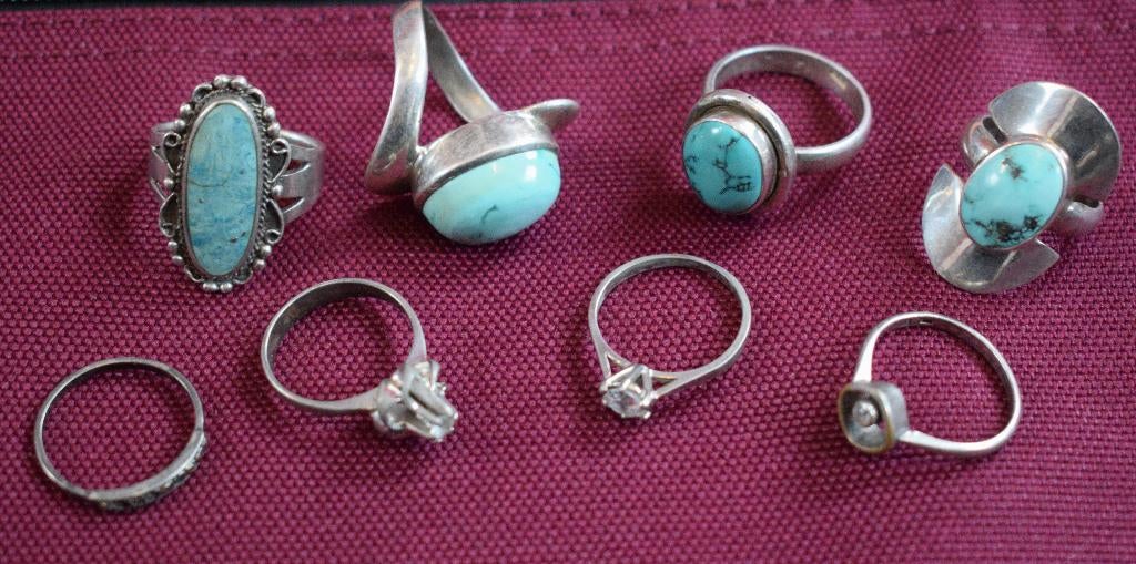 antiek ringen zilver 925 vintage, Ophalen of Verzenden