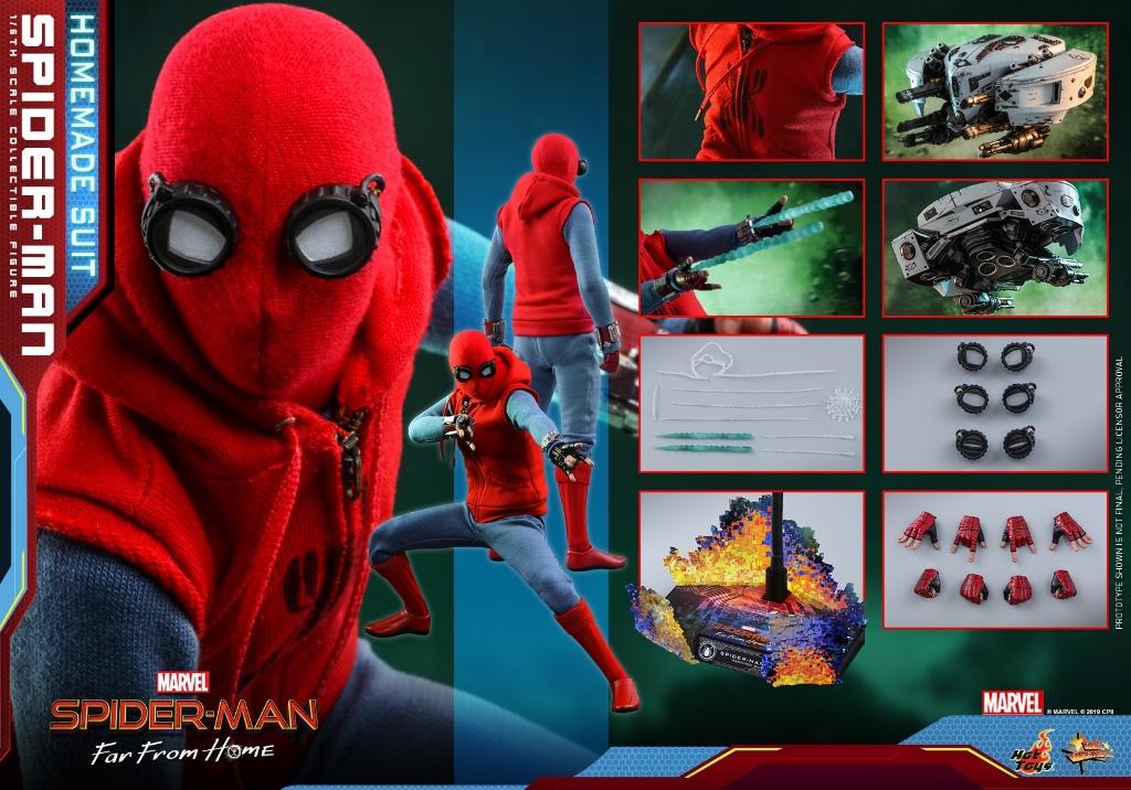 Hot Toys Marvel Spiderman Homemade Suit 2.0 MMS552, Collections, Envoi, Neuf