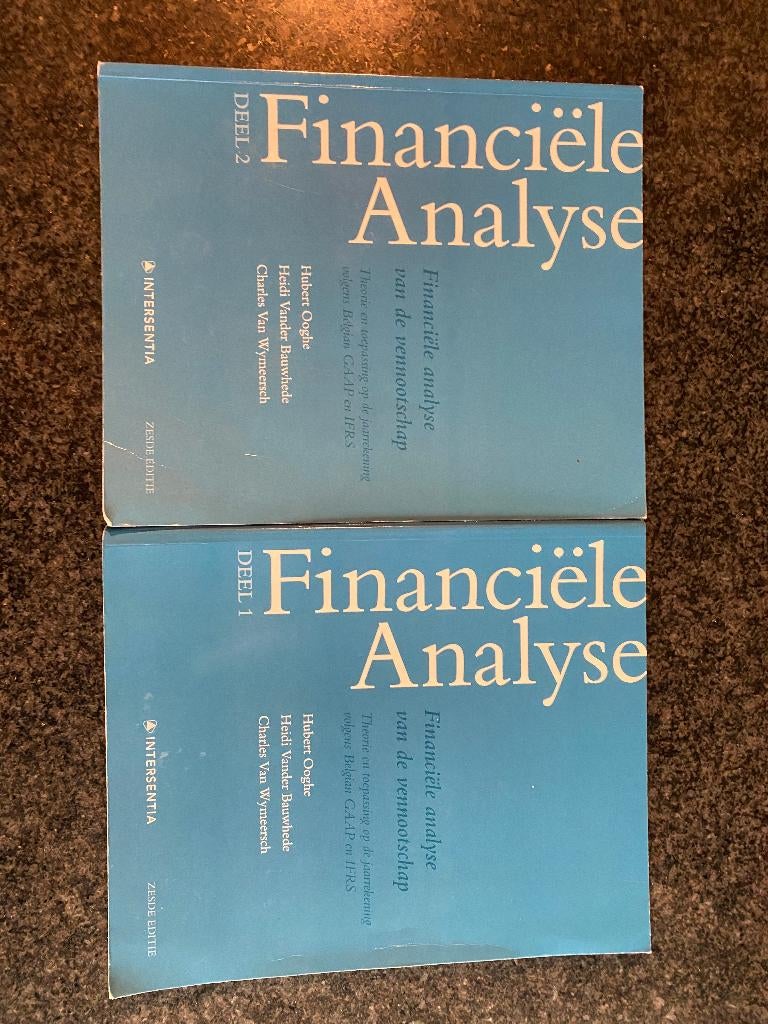 Financiële analyse van de vennootschap (2 delen) FAO, Boeken, Studieboeken en Cursussen, Zo goed als nieuw, Hoger Onderwijs, Alpha