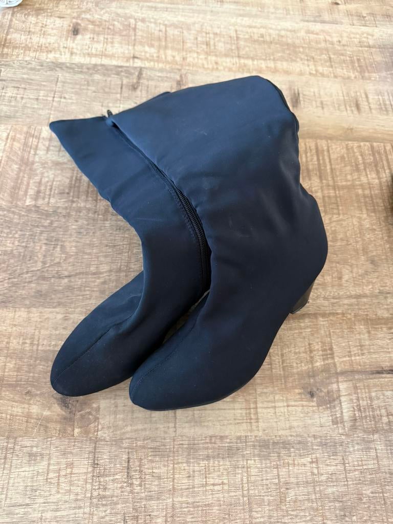 Zwarte botten Kamosa maat 39, Hoge laarzen, Zwart, Ophalen of Verzenden, Gedragen