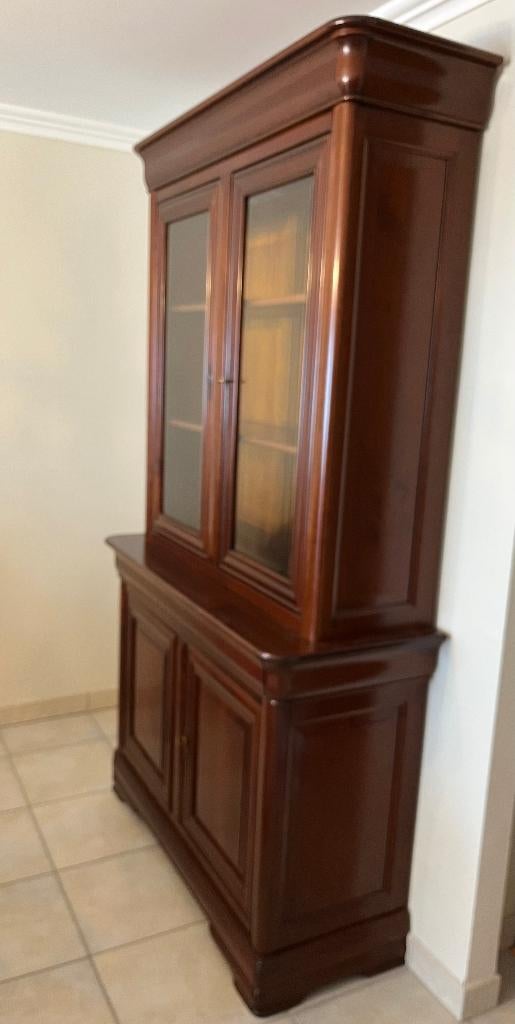 vitrinekast, Huis en Inrichting, Kasten | Vitrinekasten, Ophalen, 200 cm of meer, Klassiek, Zo goed als nieuw