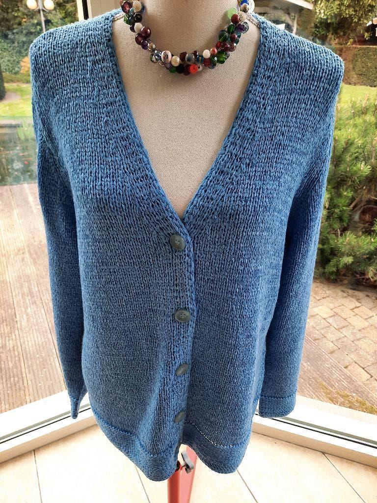 Charmant vest BRAX - D44, Kleding | Dames, Truien en Vesten, Zo goed als nieuw, Maat 42/44 (L), Blauw, Ophalen of Verzenden