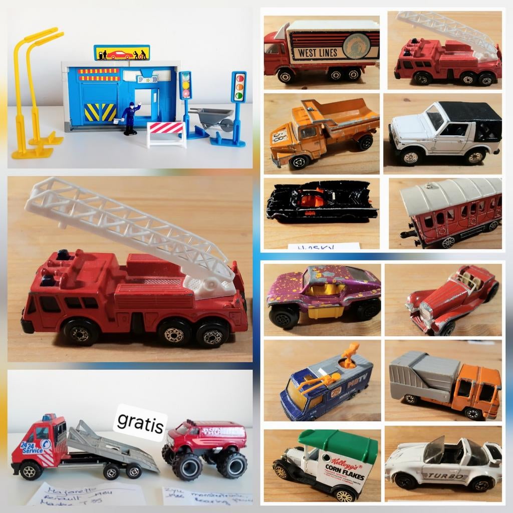 Oude auto´s jaren 70´matchbox, majorette.+ gratis, Ophalen of Verzenden, Auto, Majorette