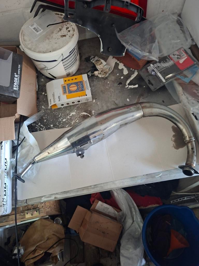 Technigas bocht met schade!, Fietsen en Brommers, Ophalen, Gebruikt, Uitlaat