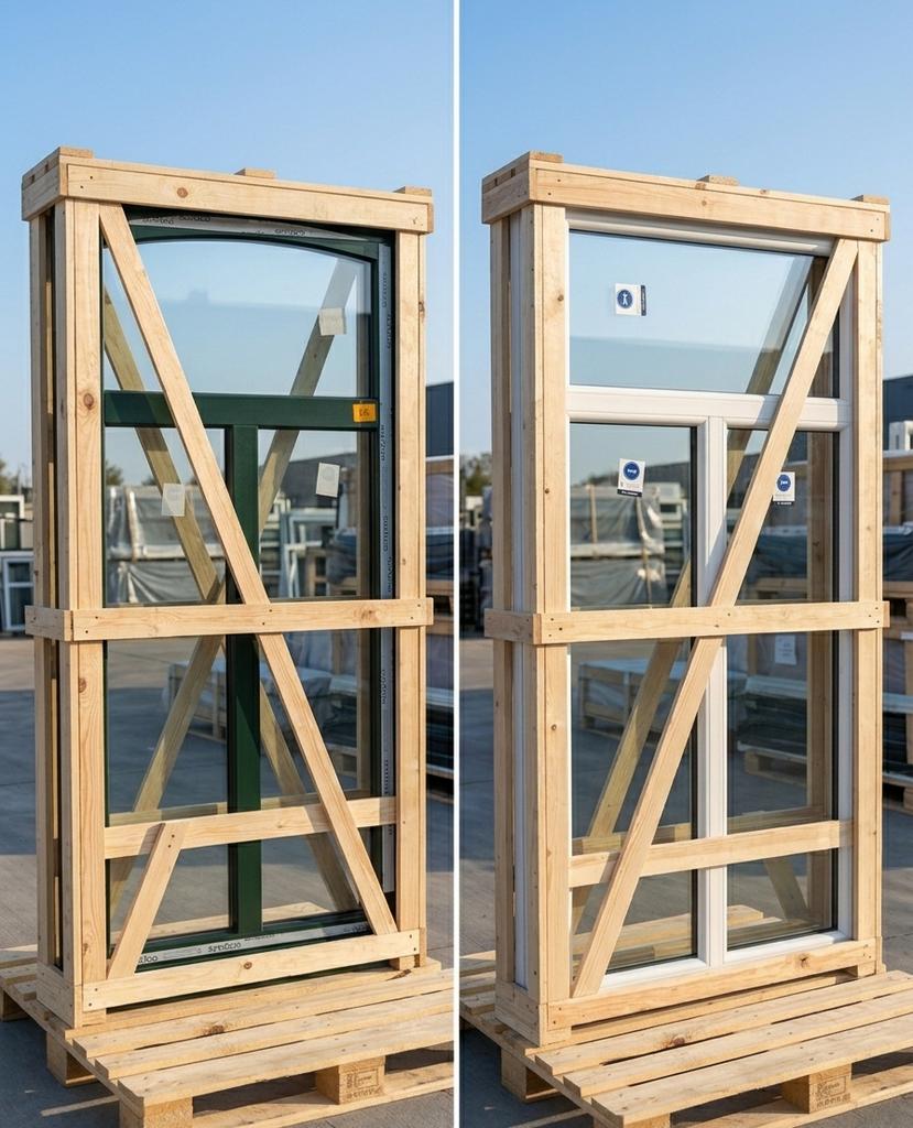 Cadre de porte  modèle T extérieur vert pin blanc intérieur, Enlèvement, Comme neuf