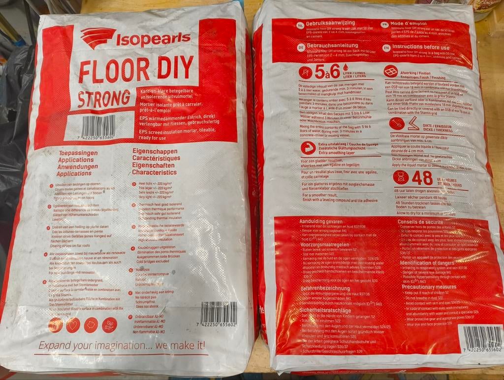 ISOPEARLS: isolatiemortel (2 zakken), Enlèvement, Neuf