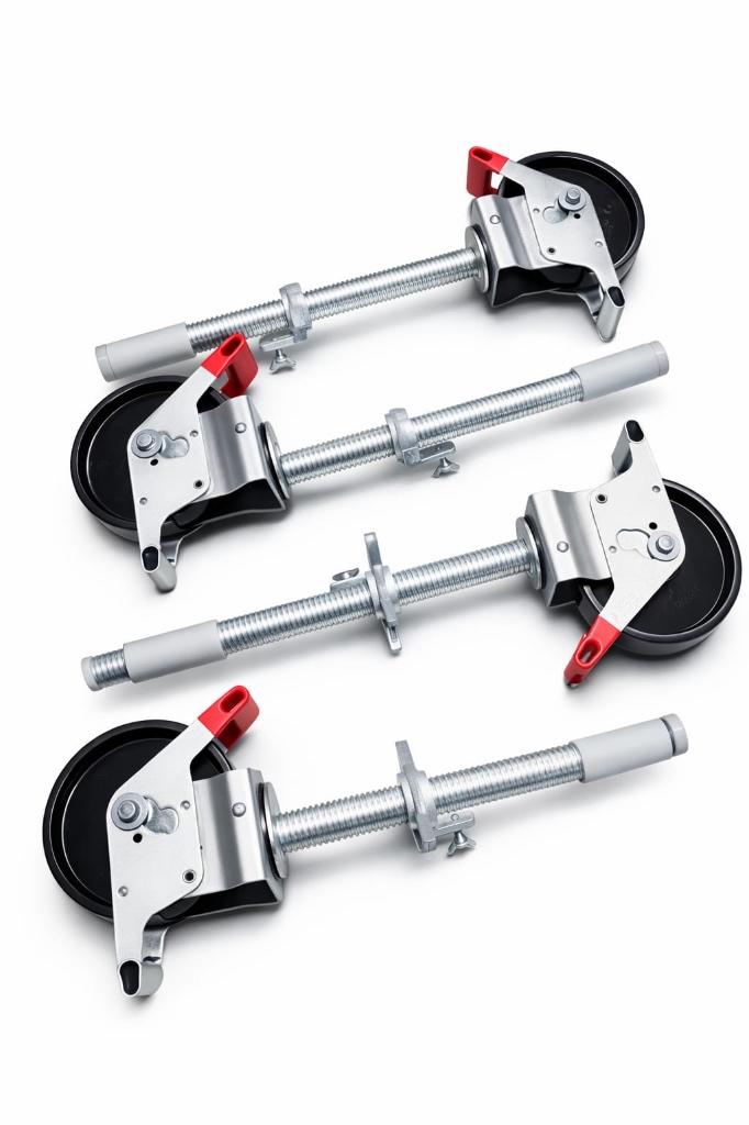 PROMO steigerwielen – 58% korting – GRATIS levering, Doe-het-zelf en Bouw, Steigers, Nieuw, Rolsteiger of Kamersteiger, 5 meter of hoger