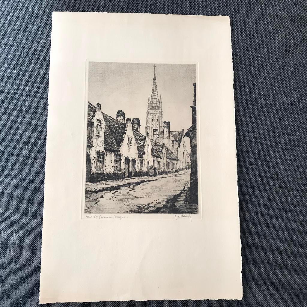 Ets van Roger Hebbelinck rue st Jean Brugge, Antiek en Kunst, Ophalen of Verzenden