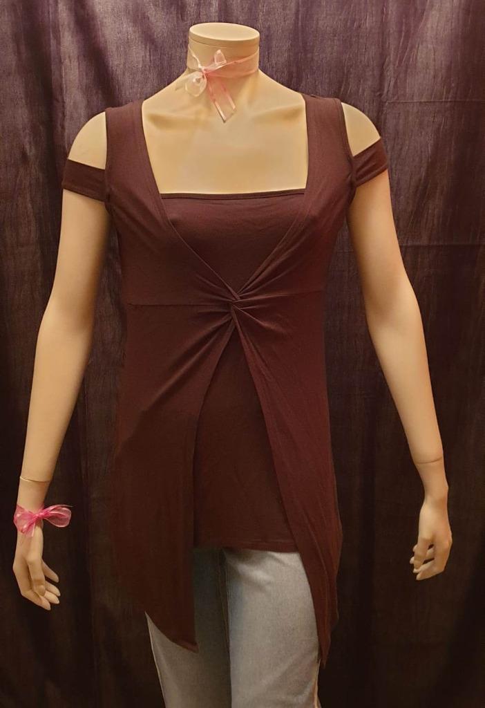 Bruin open schouder topje, Maat 38/40 (M), Blanche Porte, Bruin, Ophalen of Verzenden