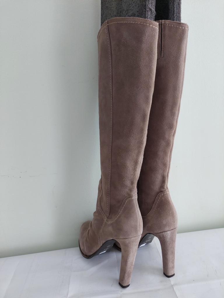 51C* BATA sexy bottes high heels taupe cuir (38), Autres couleurs, Comme neuf, Bata, Bottes hautes