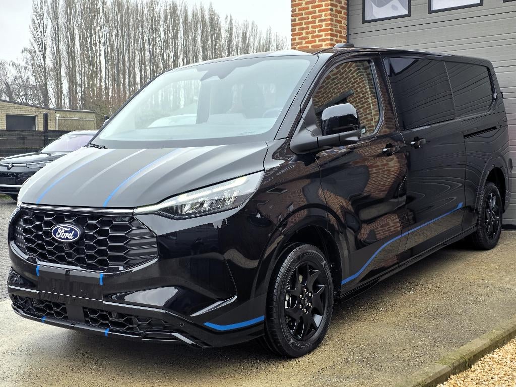 Ford Transit Custom SPORT - 232PK Plug In Hybride NIEUW 0KM, Auto's, Zwart, Bedrijf, 5 zetels, Hybride Elektrisch/Benzine