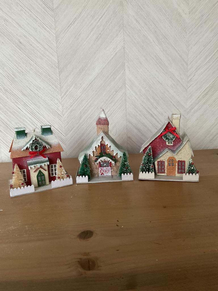 3 kersthuisjes, Diversen, Ophalen, Zo goed als nieuw