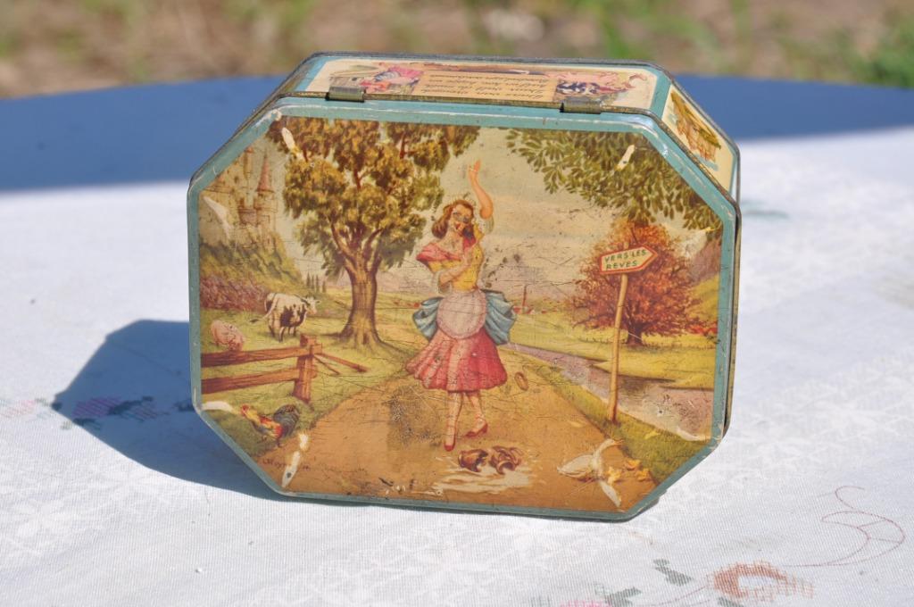 §  boite en fer perrette et le pot au lait, Verzamelen, Blikken, Ophalen of Verzenden, Gebruikt, Overige, Overige merken