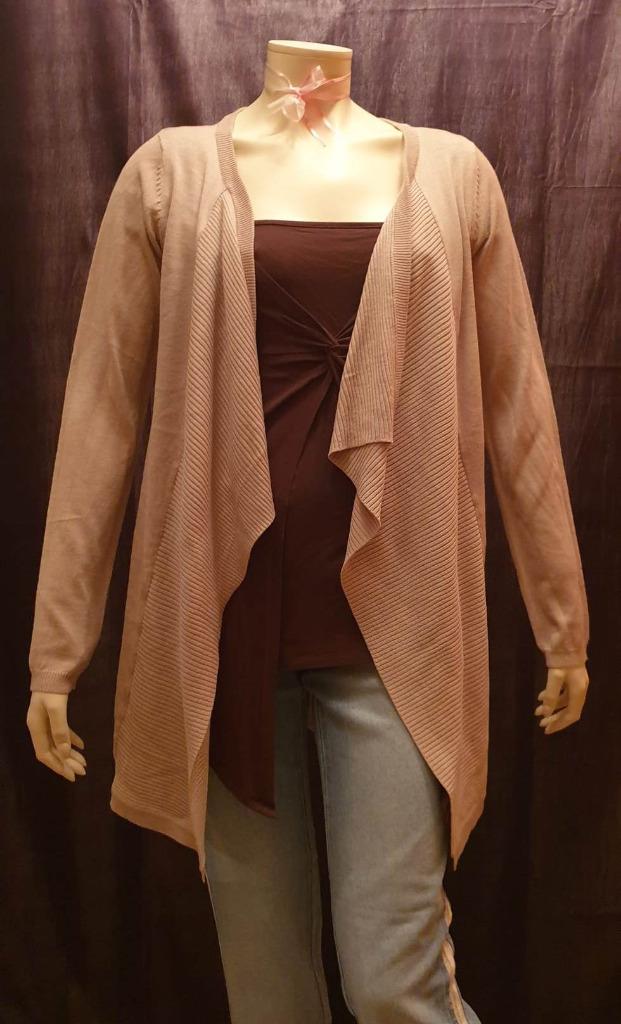 Vest met lange mouwen, beige - van rand tot rand gesloten, Kleding | Dames, Truien en Vesten, Zo goed als nieuw, Maat 38/40 (M)