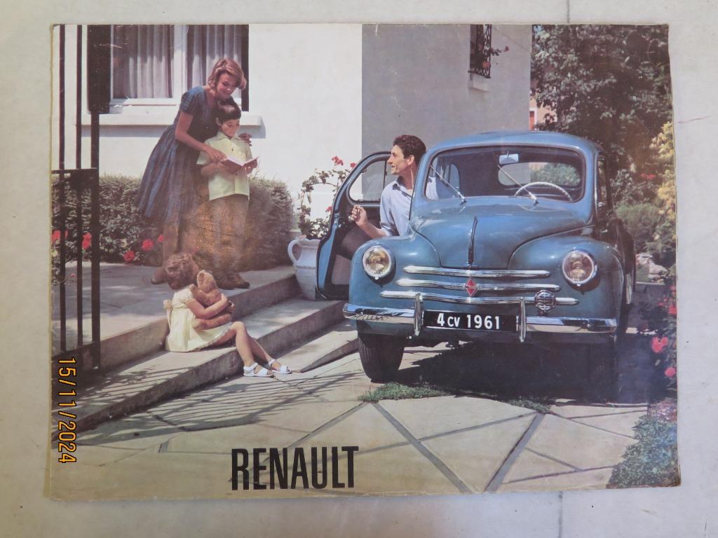 RENAULT 4cv  1961  FOLDER, Verzenden, Folder