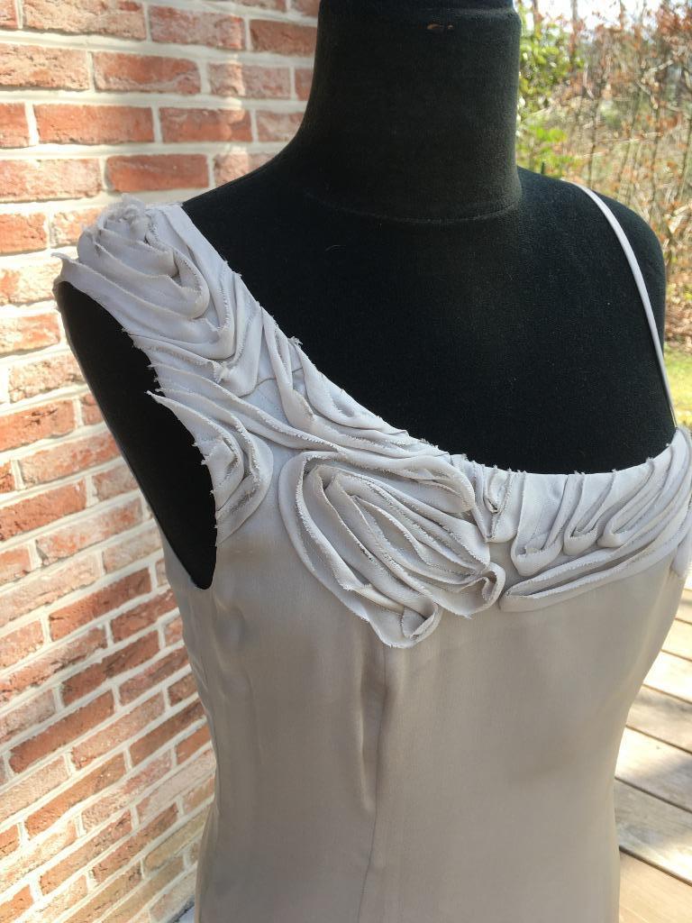 Stills feestelijk zijden greige cocktail jurkje - 36/38 NIEU, Kleding | Dames, Jurken, Nieuw, Maat 36 (S), Beige, Boven de knie