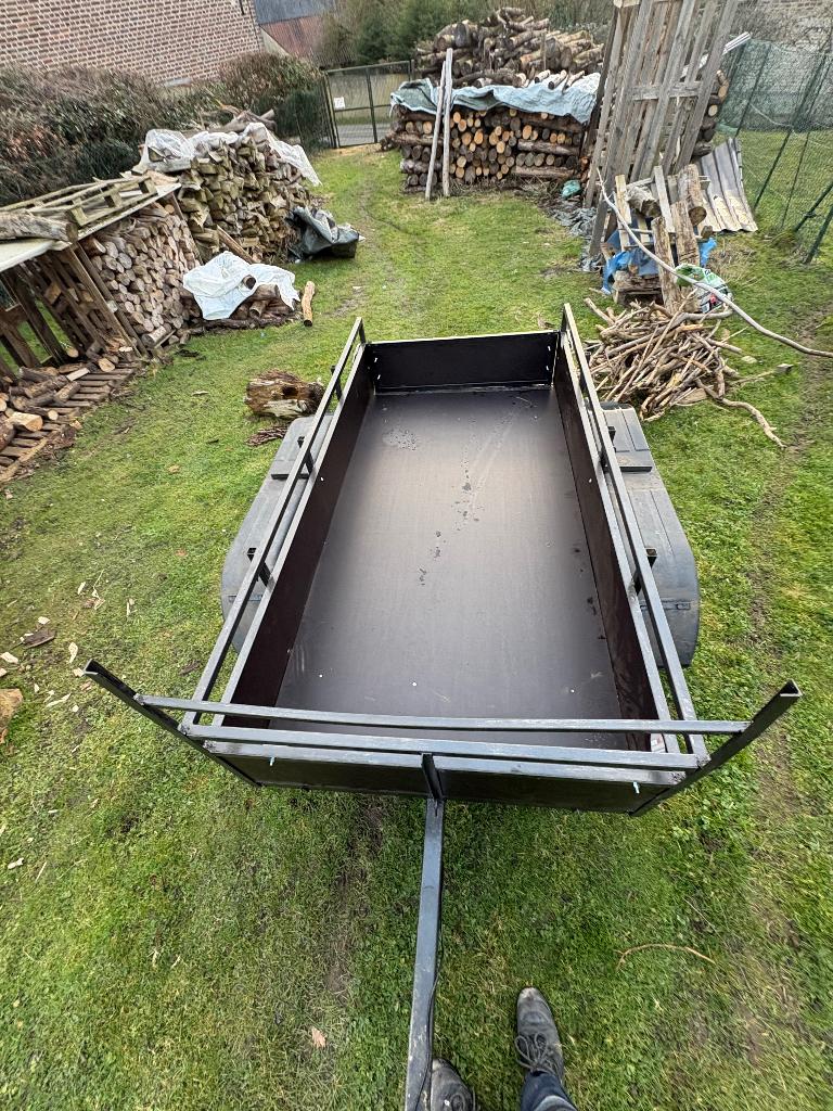 Remorque double essieux à vendre -750kg, Ophalen, Zo goed als nieuw