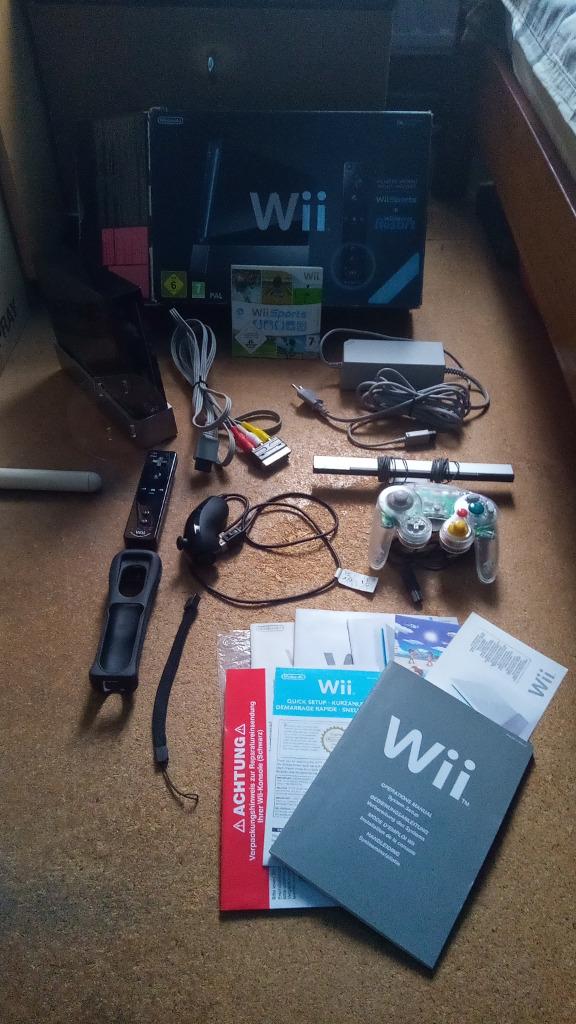 console Nintendo wii black noir en boite manette, Consoles de jeu & Jeux vidéo, Enlèvement ou Envoi, Utilisé, Avec 2 manettes